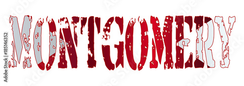 Alabama Sate Flag Montgomery Text