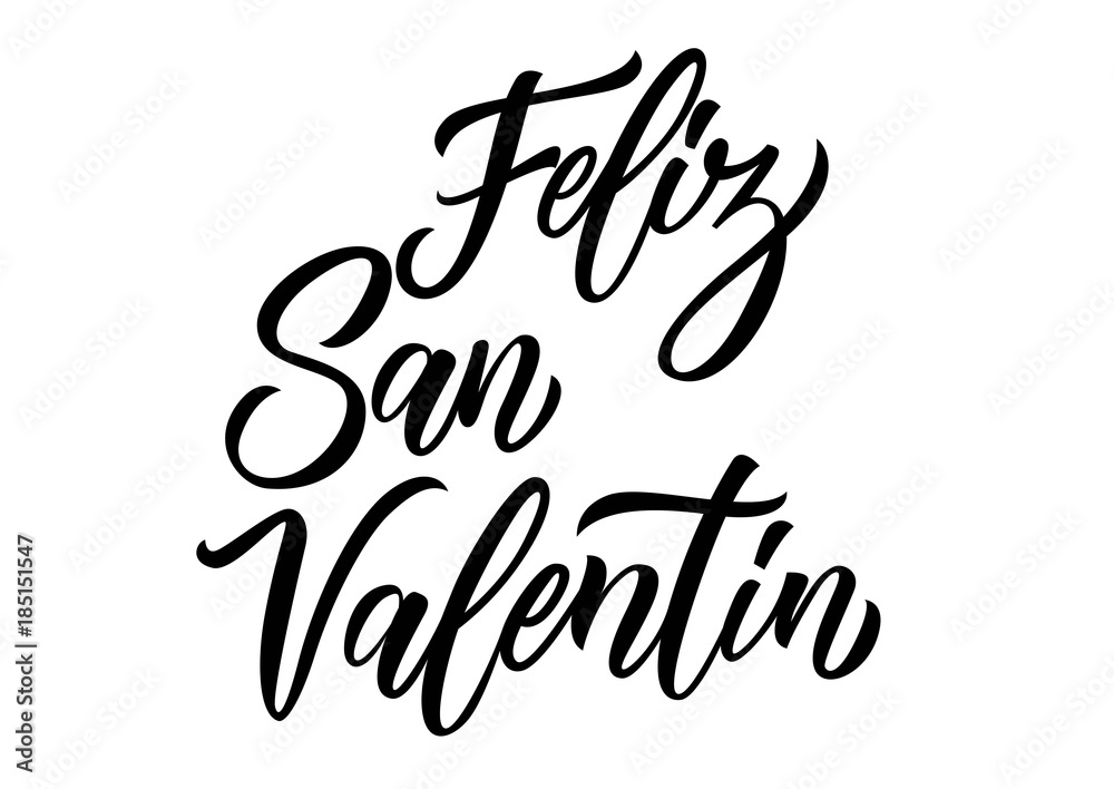 Fotografie Feliz San Valentin Lettering