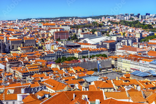 Orange Roofs Cathedral Lisbon Portugal
