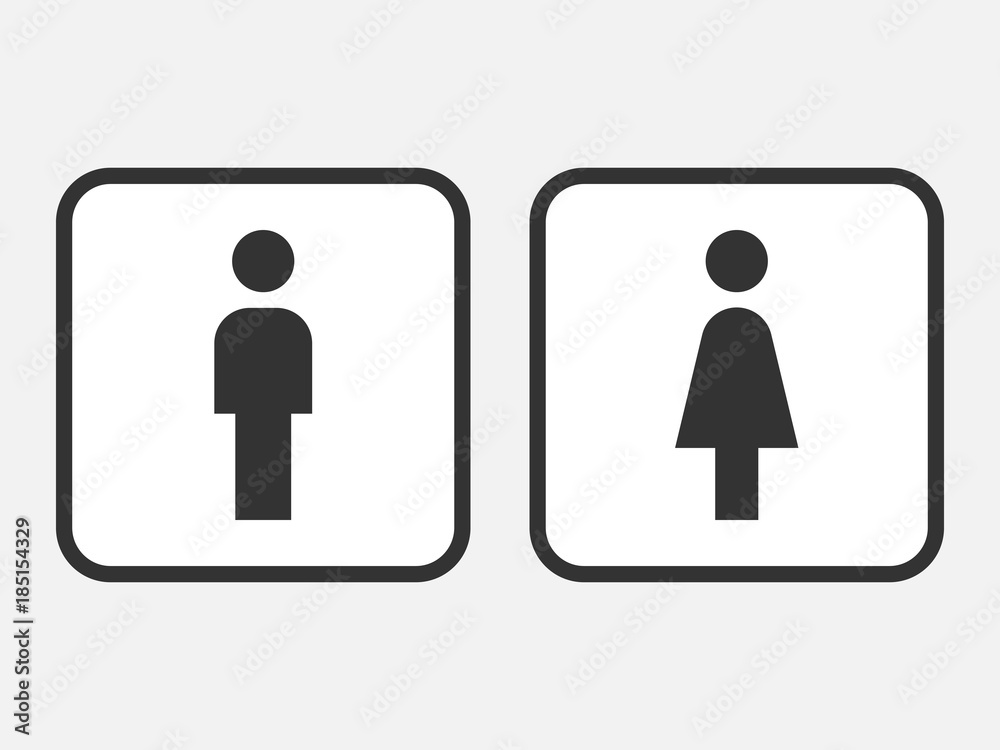 wc symbol. vector toilet icon. men and women wc sign Stock Vector | Adobe  Stock