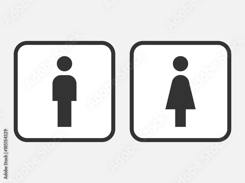 wc symbol. vector toilet icon. men and women wc sign