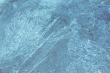 Abstract blue frozen background of ice. Winter texture