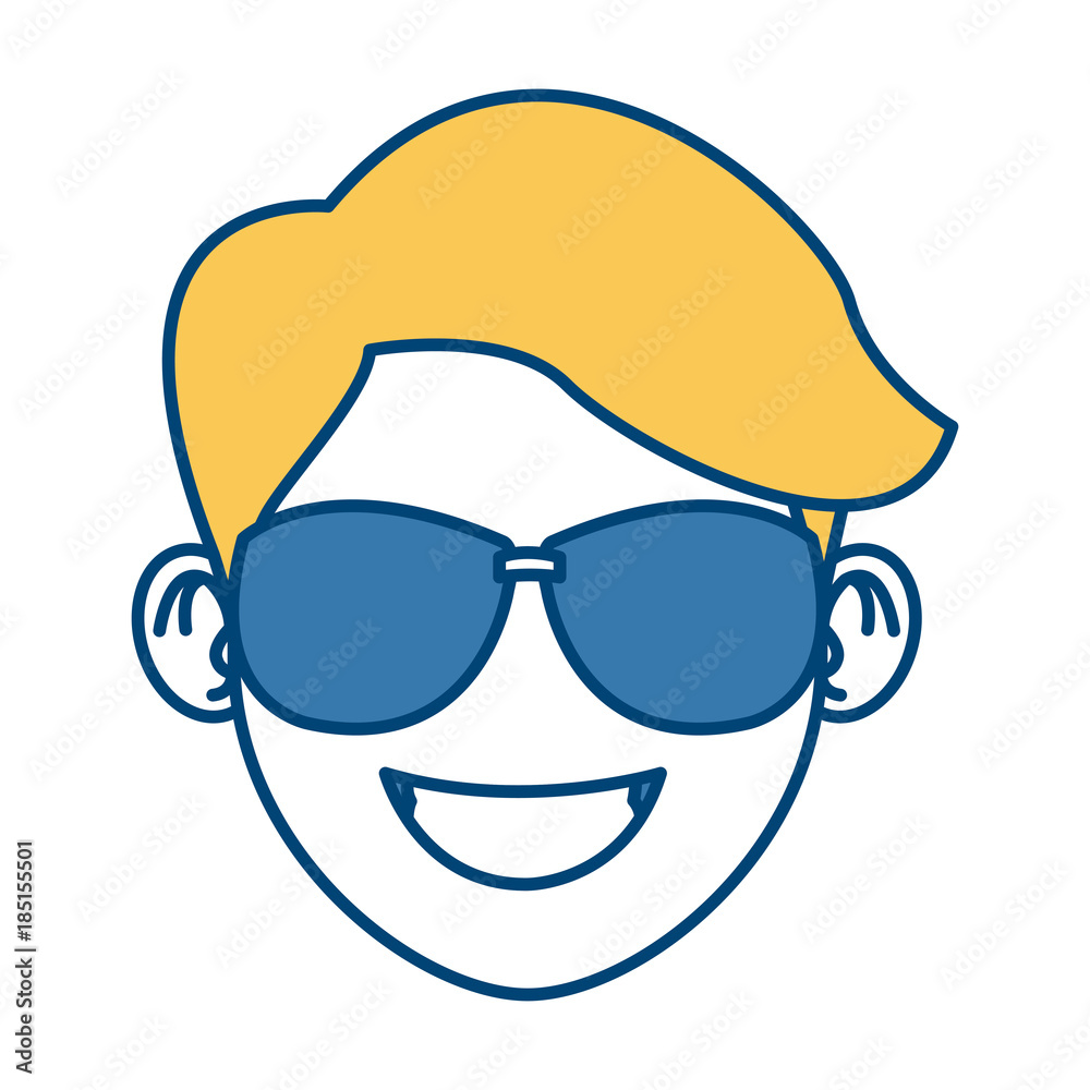 Man with sunglasses face Man with sunglasses face