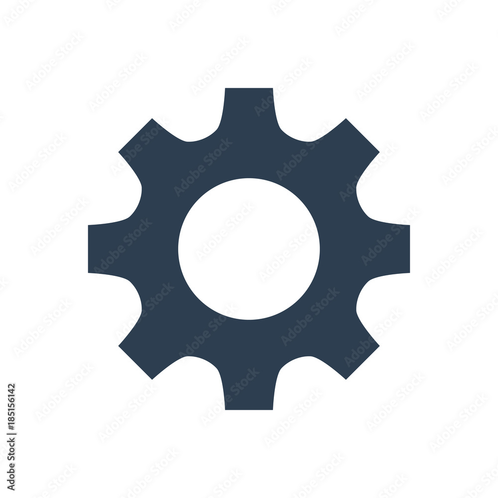 Gear icon on white background. Gear icon on white background.