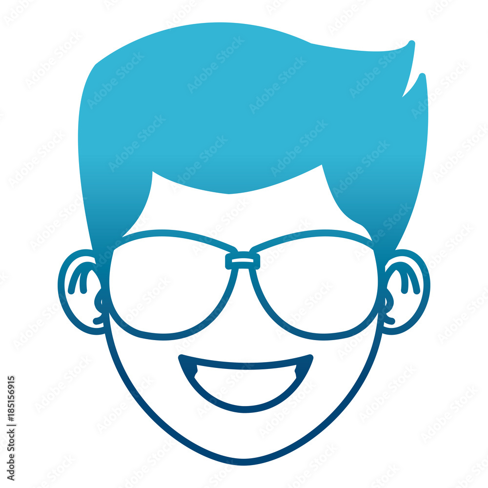 Man with sunglasses face Man with sunglasses face
