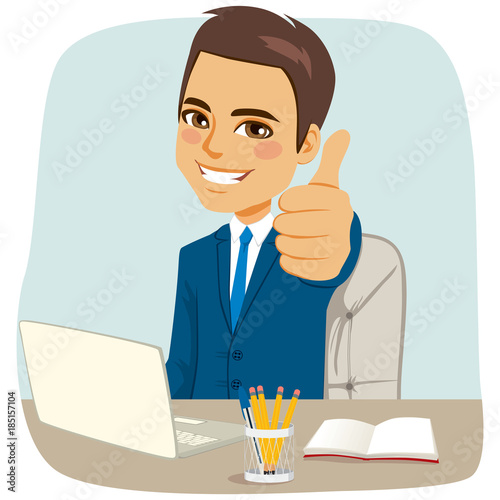 Successful happy businessma...