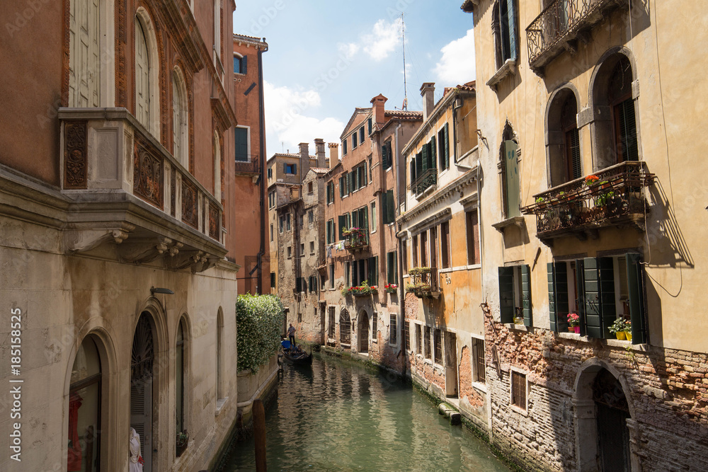Venice / small canal and historial architecture
