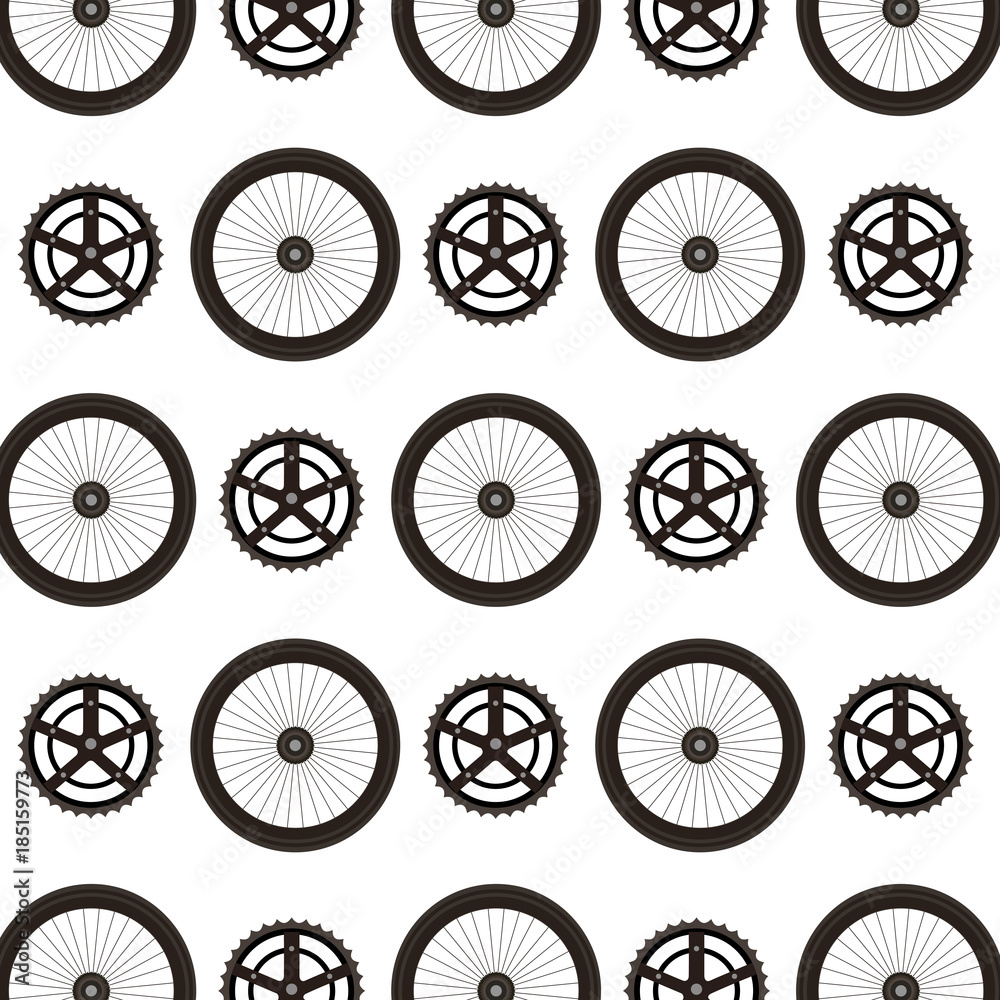 bike wheels and sprocket pattern background vector illustration design bike wheels and sprocket pattern background vector illustration design