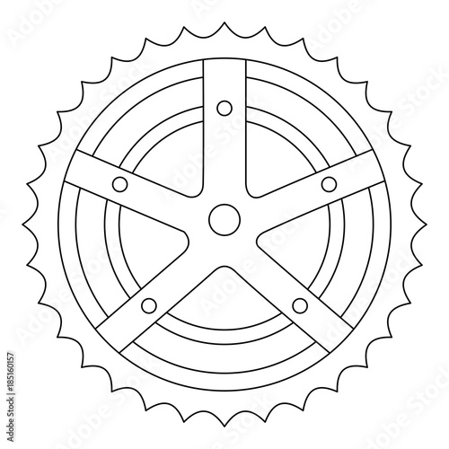 bicycle sprocket isolated icon vector illustration design