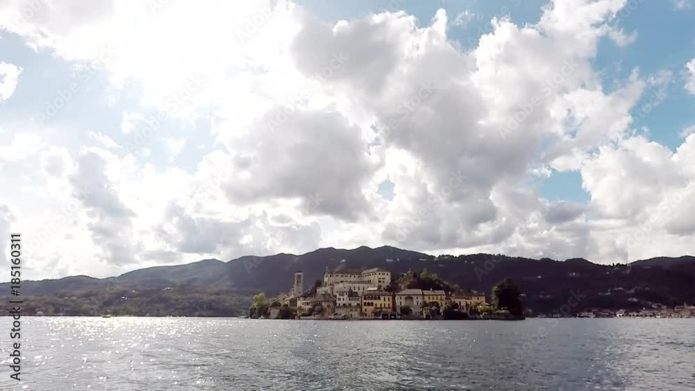 View of Isola San Giulio from the water. Italy. View of Isola San Giulio from the water. Italy.