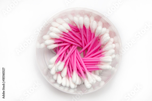 pink cotton swabs