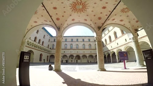 Sforza Castle (Castello Sforzesco), a castle in Italy. One of the main landmarks of Milan.