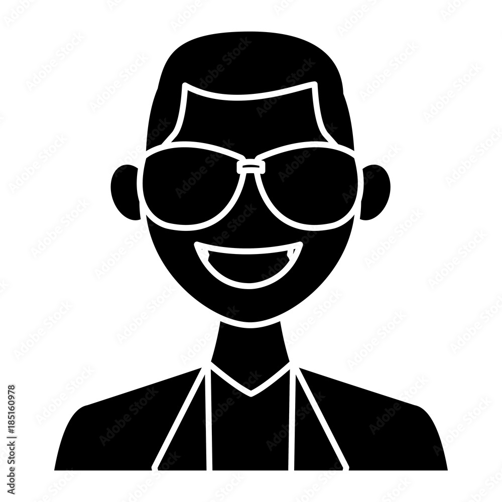 Young man with elegant clothes and sunglasses Young man with elegant clothes and sunglasses