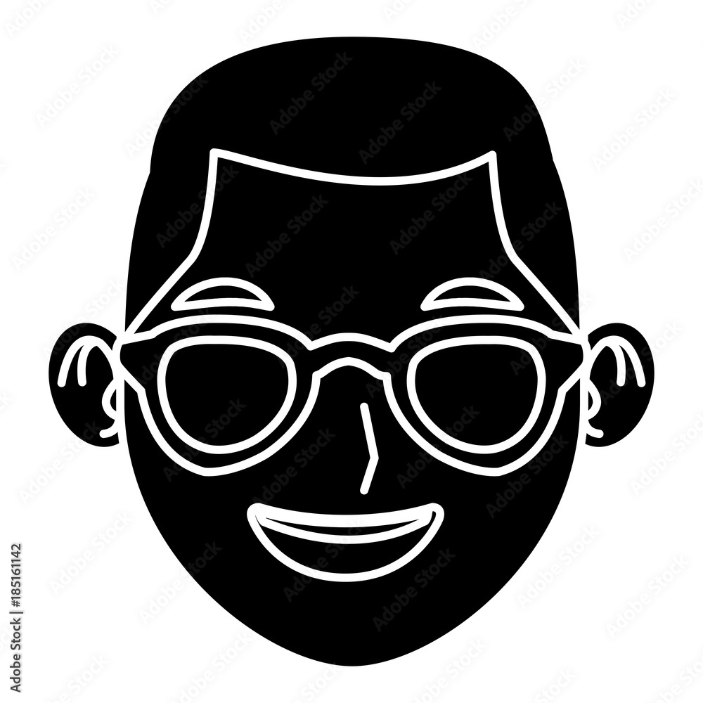 Man with sunglasses face Man with sunglasses face