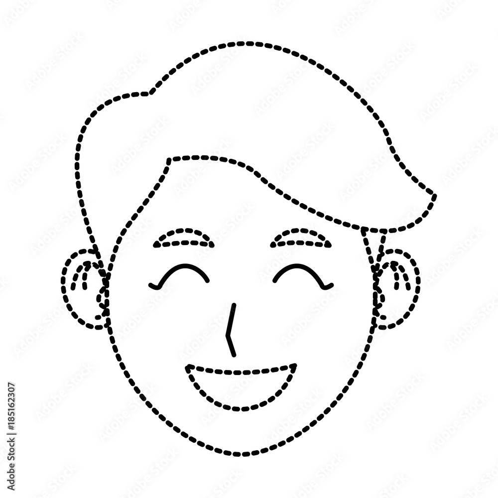 Young man face cartoon Young man face cartoon
