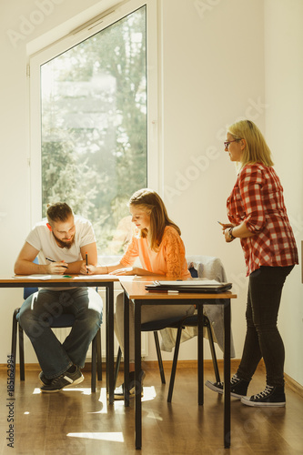 Group of students in class