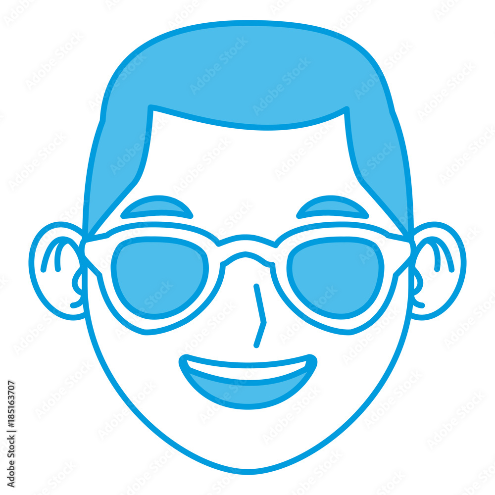 Man with sunglasses face Man with sunglasses face