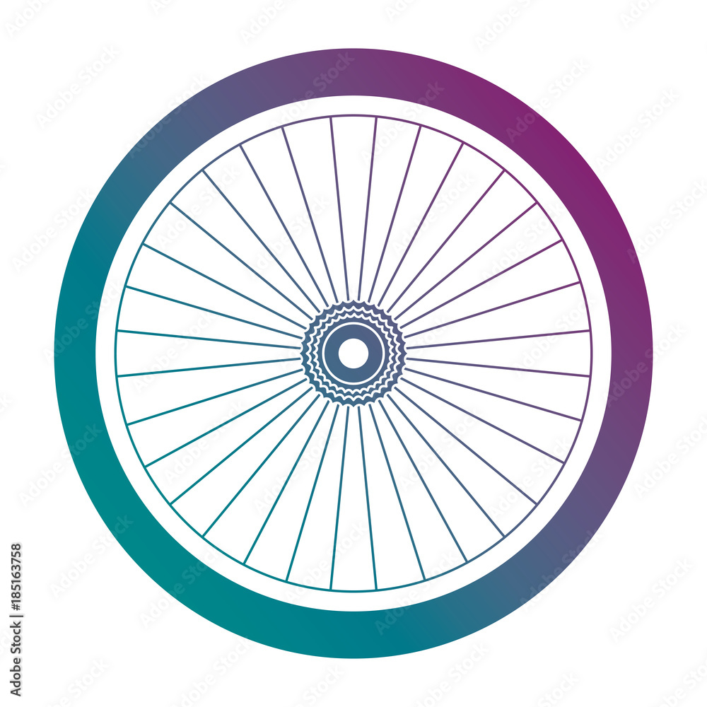 bike wheel isolated icon vector illustration design