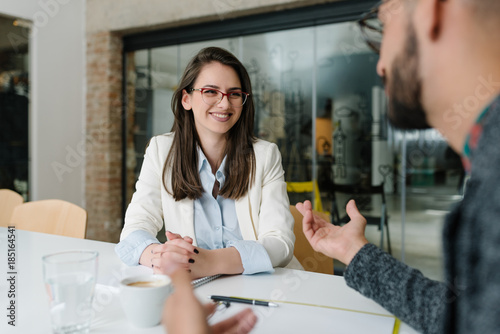 Explaining job duties to potential candidate for a job post
