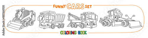 Construction and municipal cars coloring book