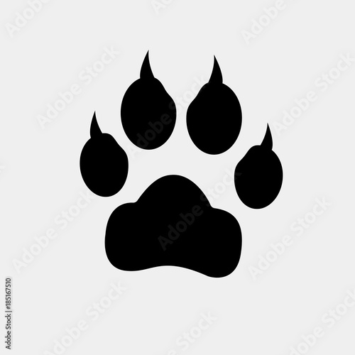 Paw Prints. Logo. Vector Illustration. Isolated vector Illustration. Black on White background. EPS Illustration.