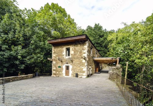 Restored stone building of the Monastery of  Caaveiro  dating back to the 10th century and welcoming hermits of the area  in Galicia  Spain.