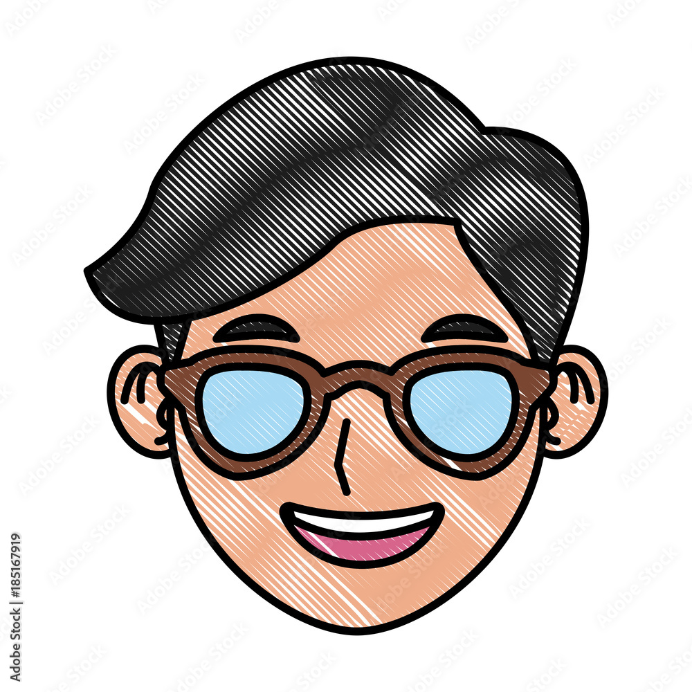 Man with sunglasses face Man with sunglasses face
