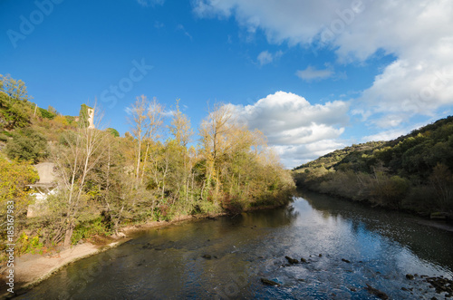 Ebro river in Burgos province  Castilla y Leon  Spain.
