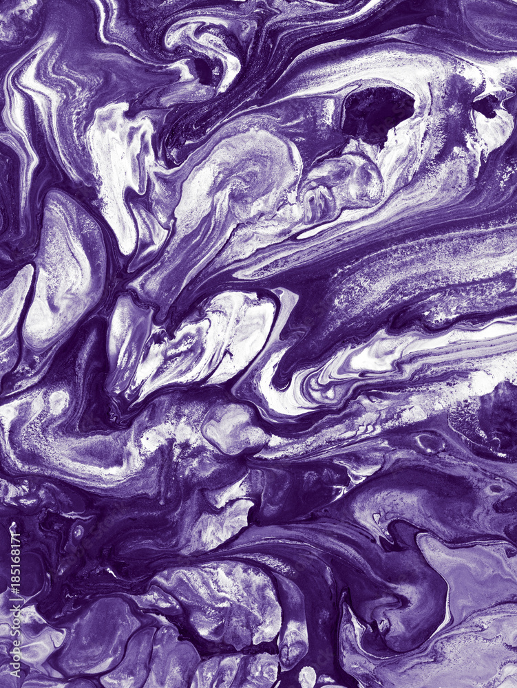 Fototapeta Ultra Violet streszczenie ręcznie malowane tła, malarstwa tekstury.