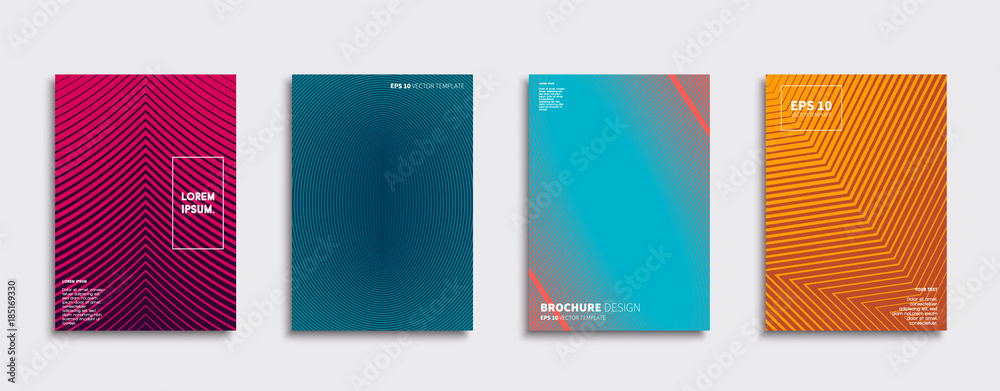Vector cover designs. Future Poster template. Smartphone modern background set.