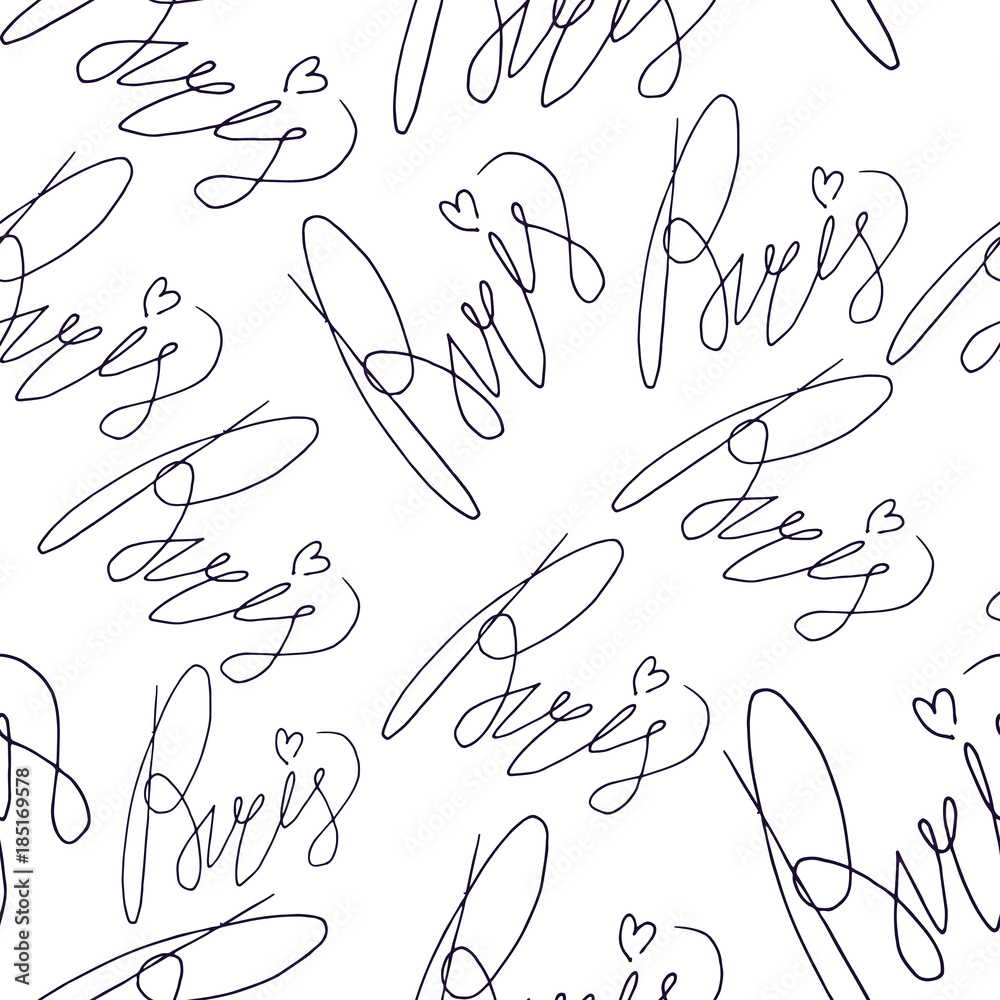 Fototapeta premium paris lettering pattern
