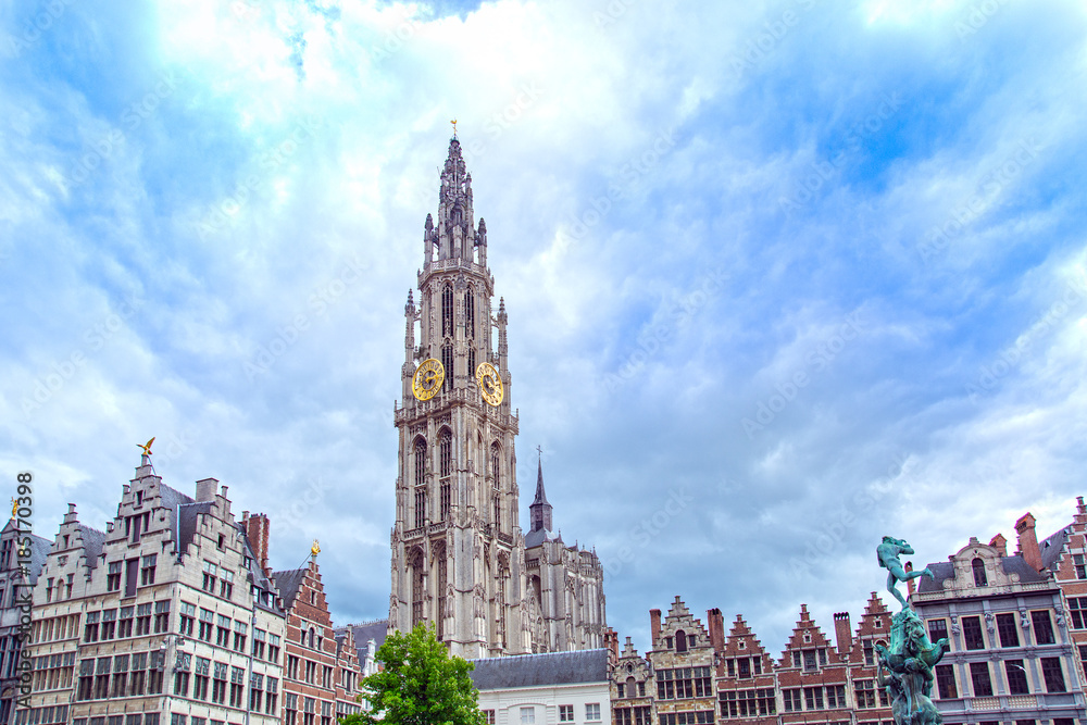 Antwerp main square in Flanders, Belgium