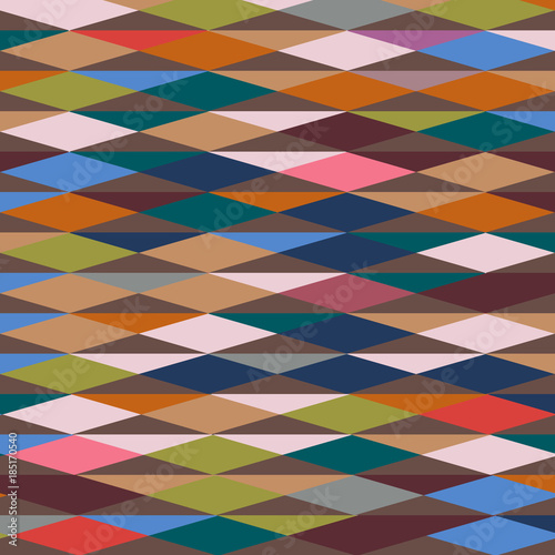 Rhombus and triangles pattern in trendy colors