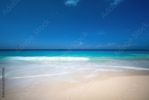Seychelles beach  long exposition  Mahe island