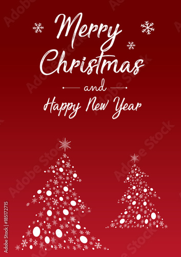 Merry Christmas and Happy New Year poster design
