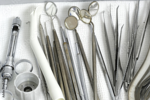 Dental tools close up