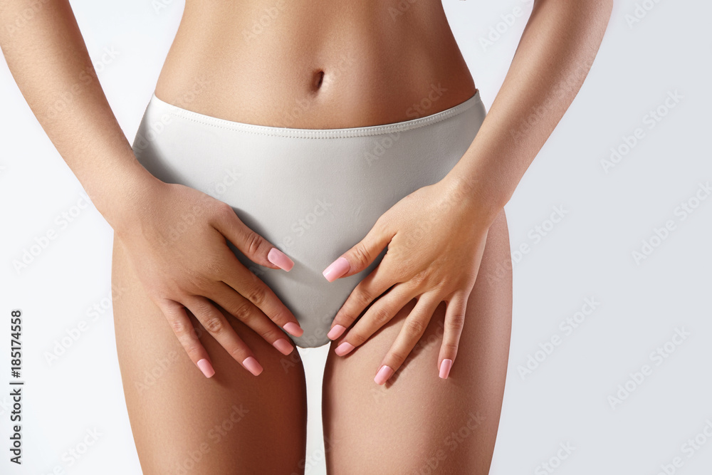 Spa, wellness. Brazilian Bikini Depilation, Epilation. Beautiful sexy hips. Intimate plastic surgery. Sugaring treatment