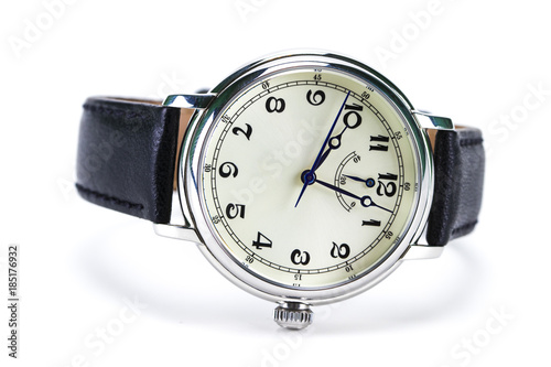 men's wrist watch isolated on white background