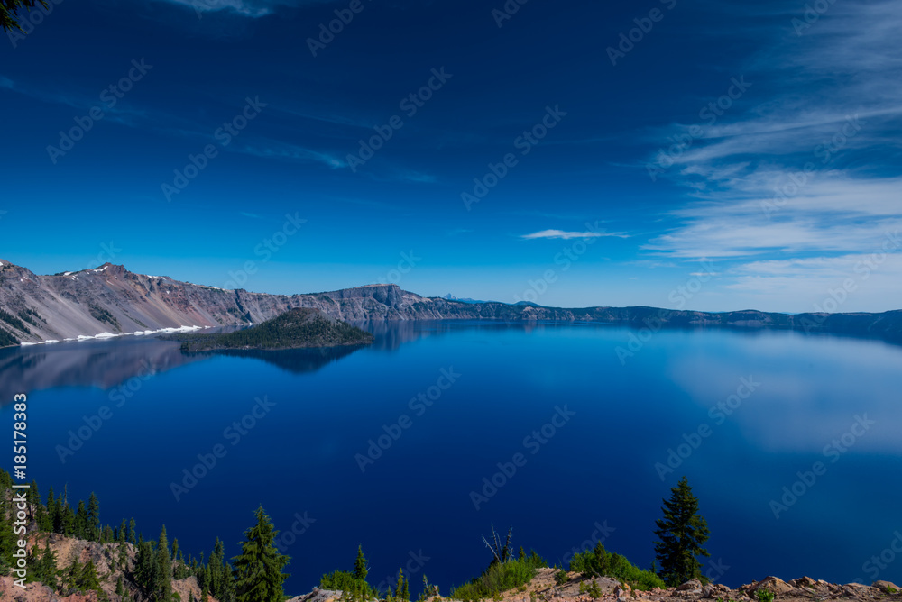 Blue Sky and Blue Water at Crater Lake