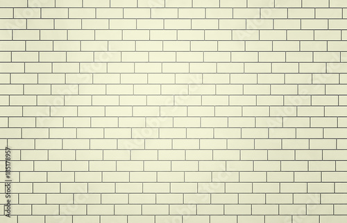 Light brick wall. 3d render