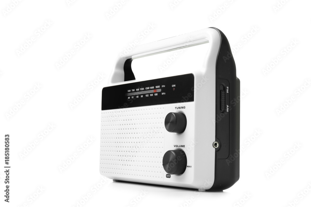 Modern radio on white background Modern radio on white background