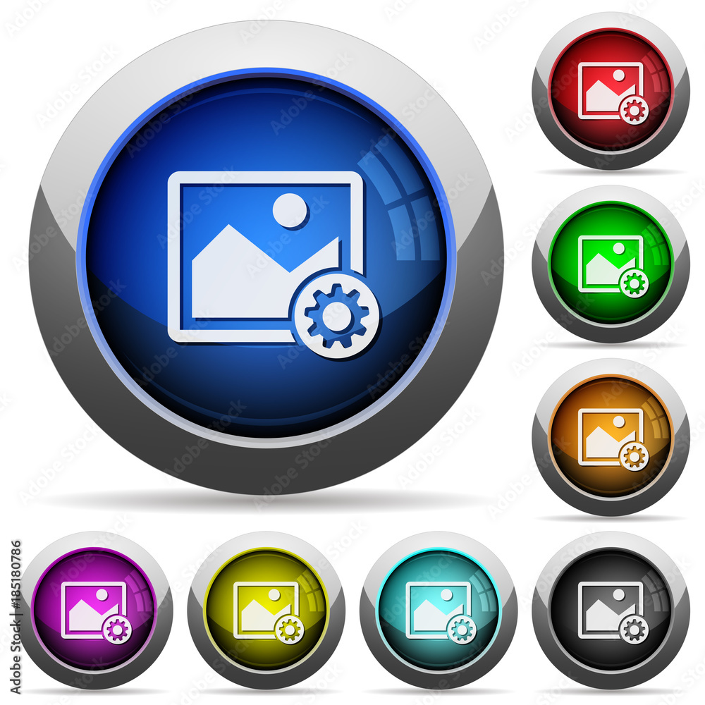 Image settings round glossy buttons Image settings round glossy buttons