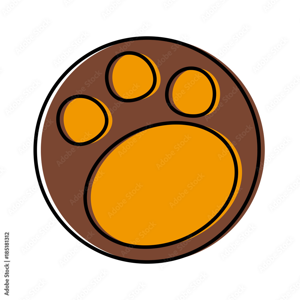 Fototapeta premium Footprint animal symbol