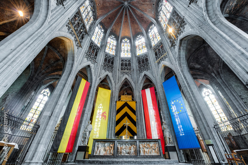 Saint Waltrude church in Mons, Belgium. photo