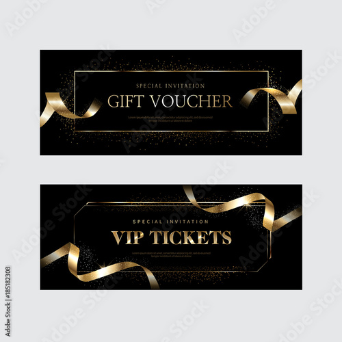 Luxury vip invitations and coupon backgrounds