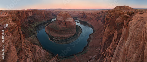 Horseshoe Bend at sunset, Grand canyon at Arizona on Colorado river, USA