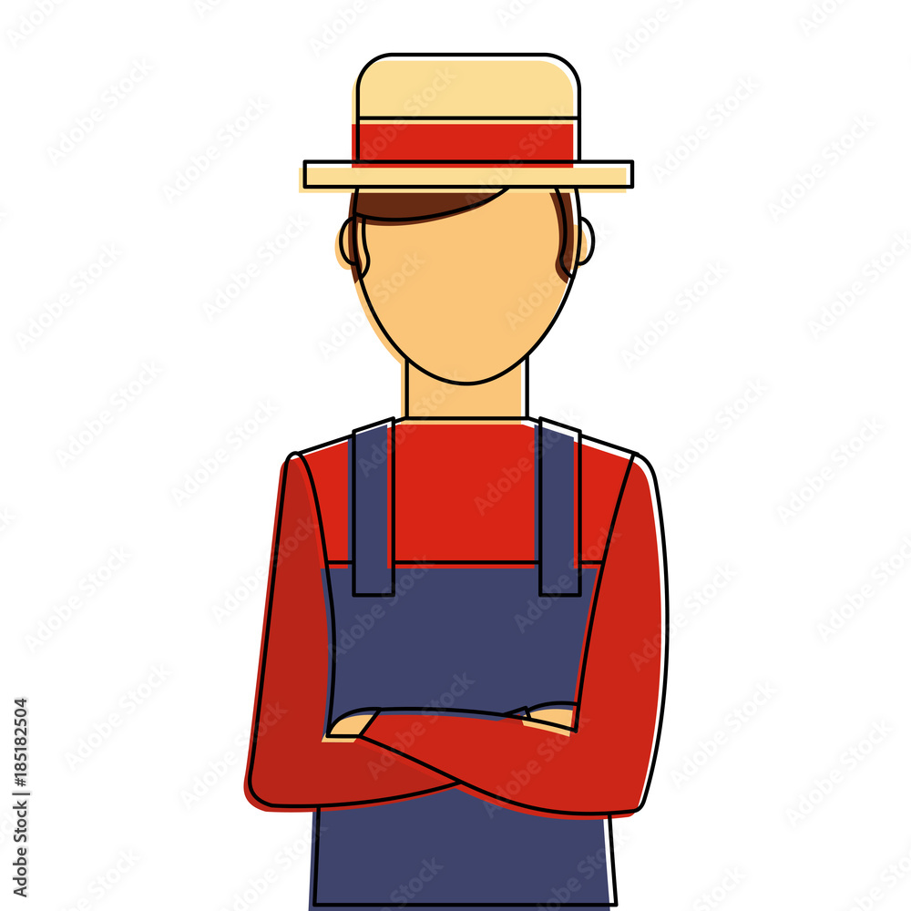 gardener avatar character icon vector illustration design