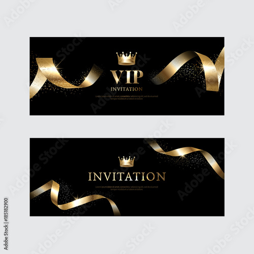 Luxury vip invitations and coupon backgrounds