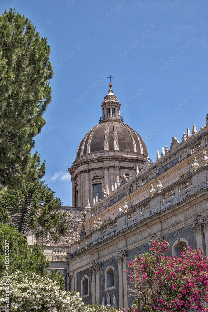 The Cupola of Saint Agatha Cathedral in Catania in Sicily