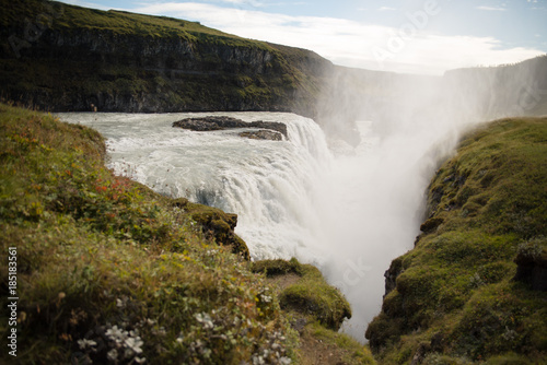 Fototapeta Naklejka Na Ścianę i Meble -  Gullfoss, one of Iceland's popular waterfalls. 